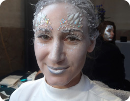 Maquillage La reine des neige Si Si La paillette