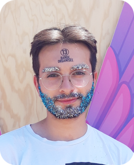 Barbe paillettes Si Si La paillette 