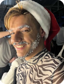 maquillage givré père noël