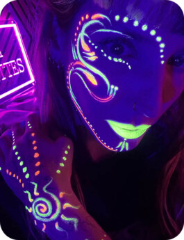 face painting UV neon fluo maquillage