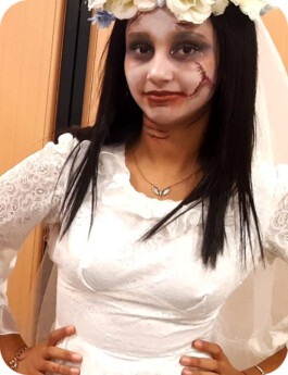 maquillage halloween mariée morte