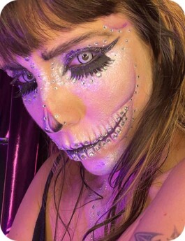 halloween makeup squelette